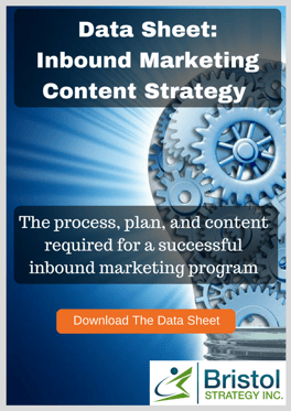 Inbound marketing content strategy data sheet