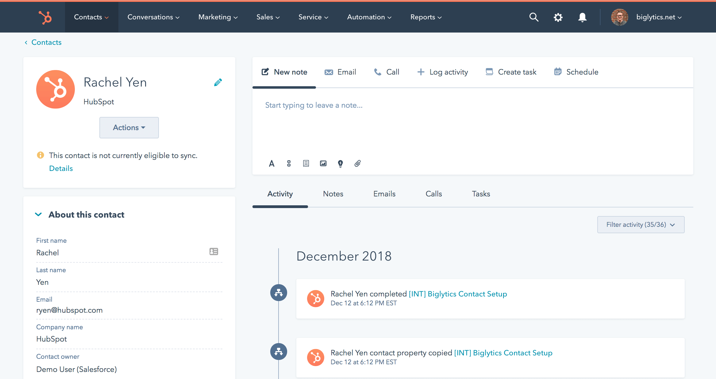 contact-management-hubspot-example